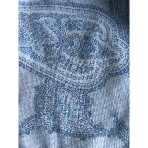 Lauren Ralph Lauren Pajama Set Blue Paisley Cotton Long Sl XL Comfortcore Lounge - Picture 11 of 12